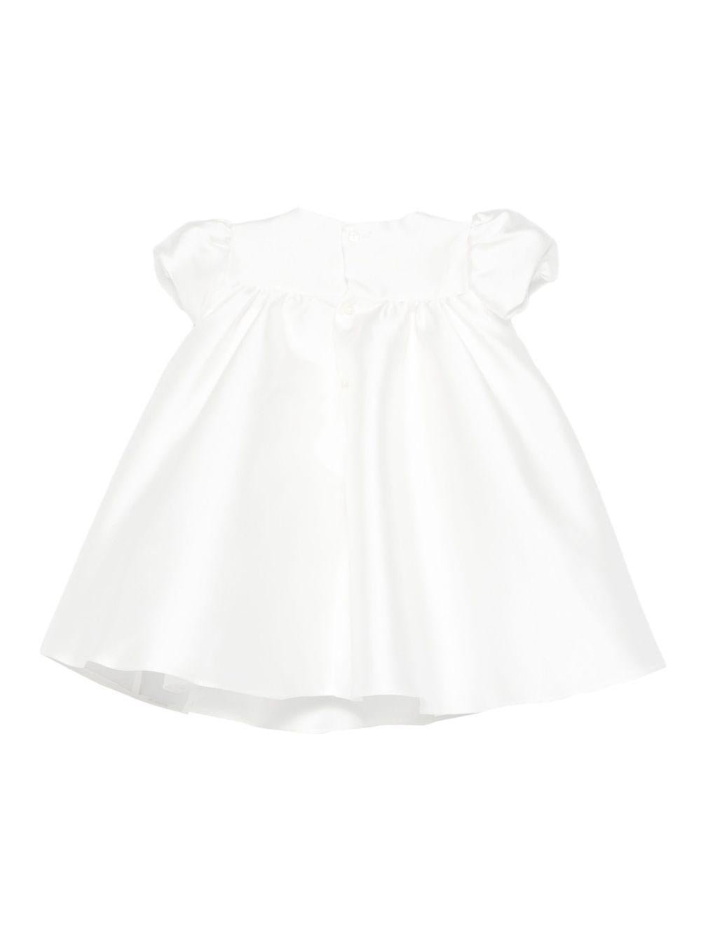 Abito per neonata La Stupenderia bianco con gonna a trapezio - Rubino Kids