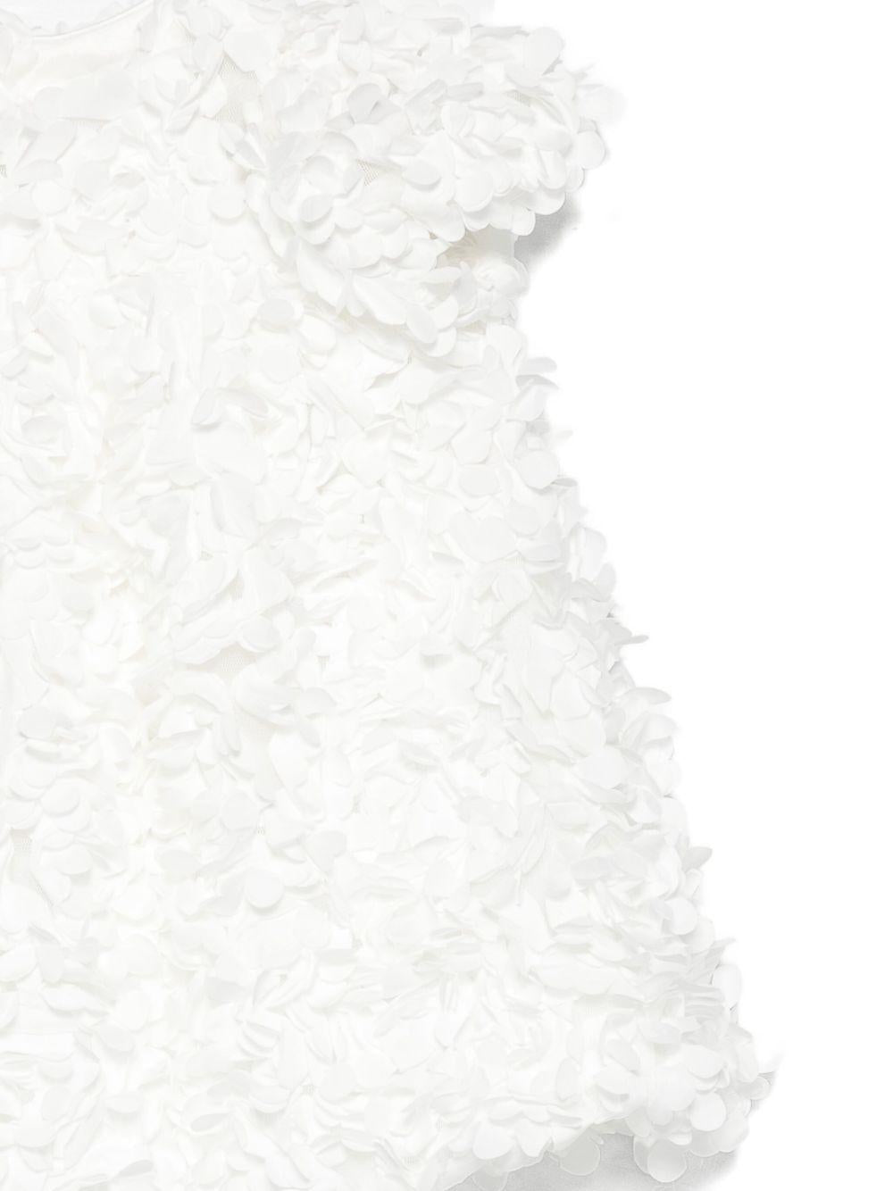 Abito per neonata La Stupenderia bianco con trama a petalo - Rubino Kids