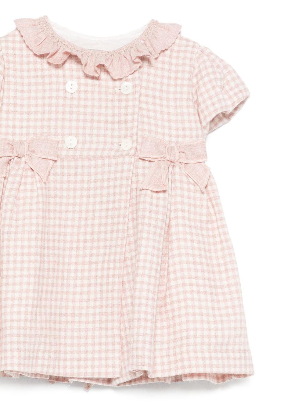 Abito per neonata La Stupenderia rosa con motivo a quadri - Rubino Kids