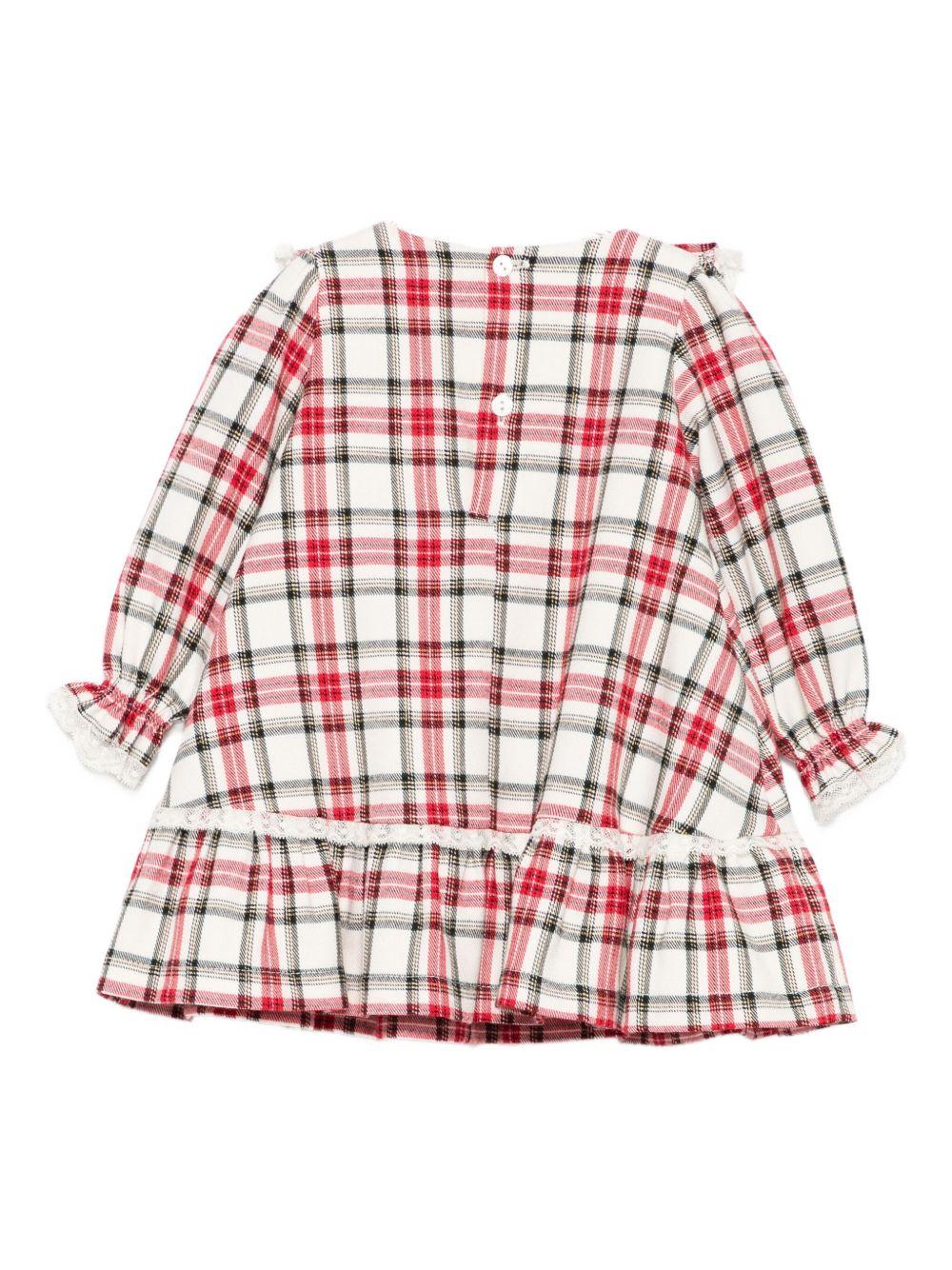 Abito per neonata La Stupenderia rosso con motivo a quadri - Rubino Kids