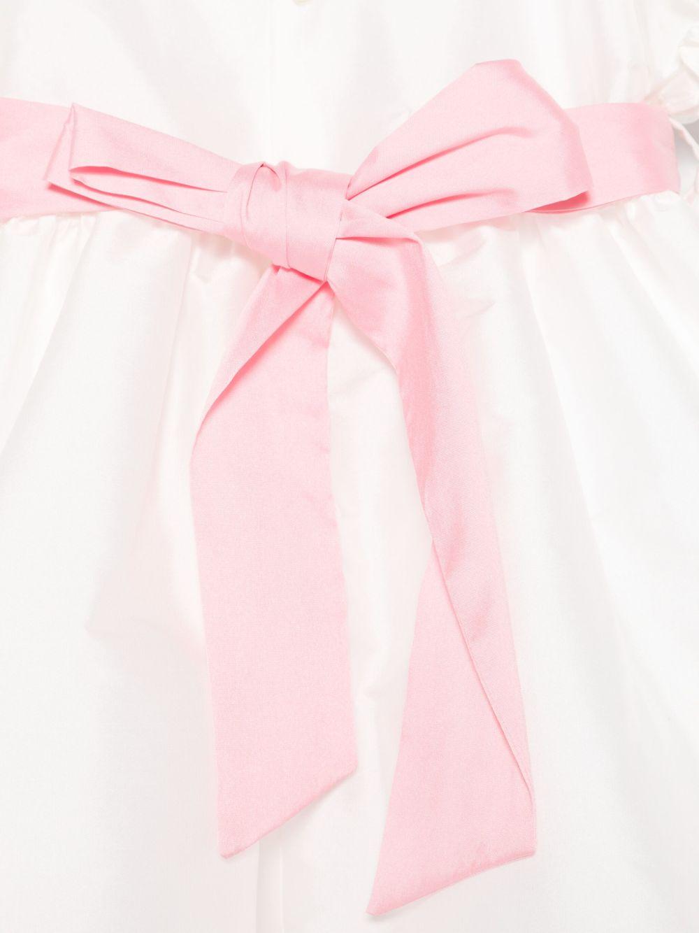 Abito per neonata Mariella Ferrari bianco con cintura rimovibile - Rubino Kids