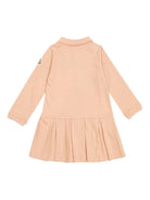 Abito per neonata Moncler Enfant rosa con pieghe - Rubino Kids