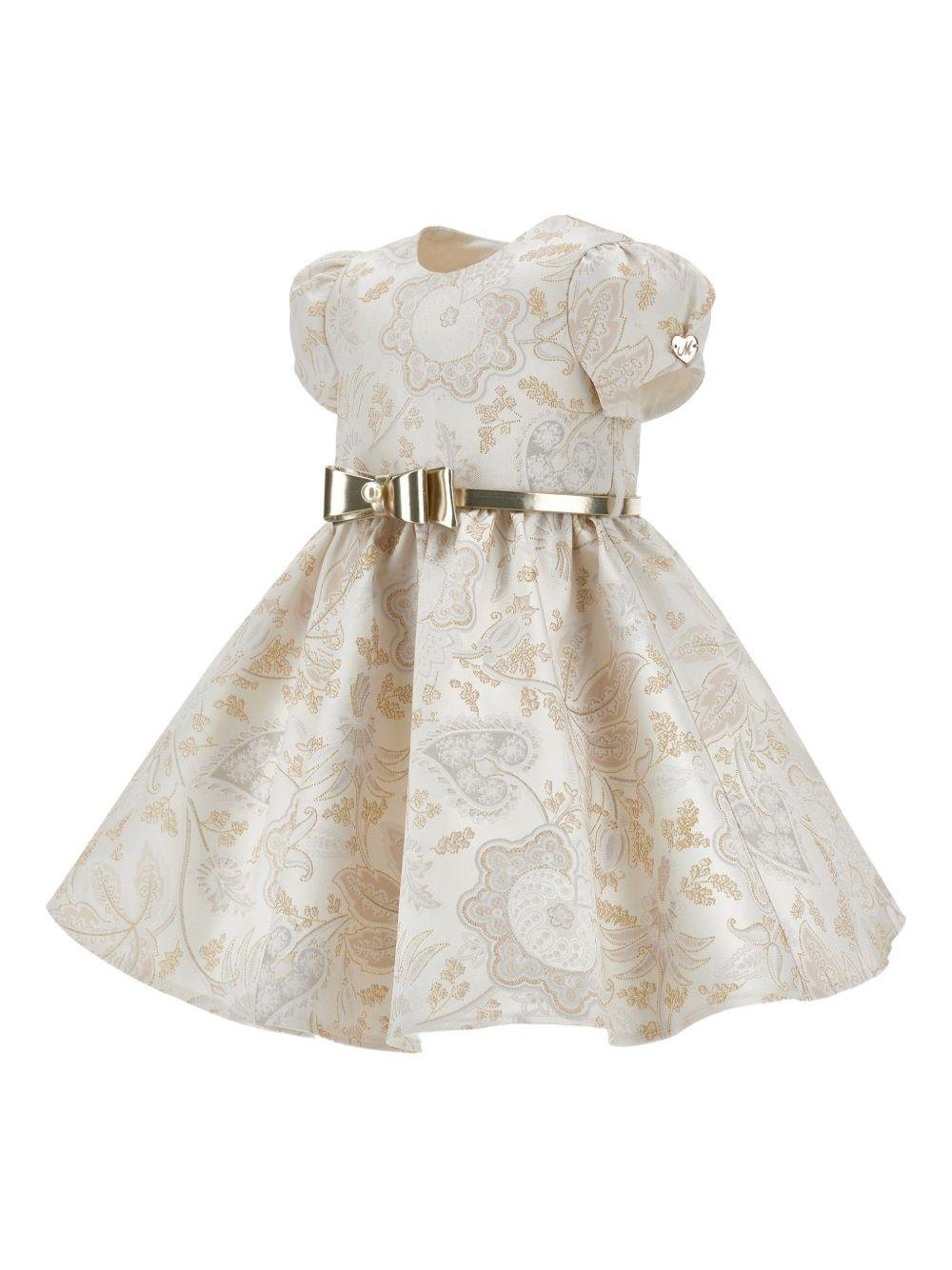 Abito per neonata Monnalisa bianco con stampa Paisley - Rubino Kids