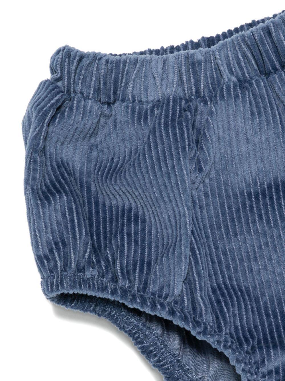 Abito per neonata Monnalisa blu con colletto arricciato - Rubino Kids