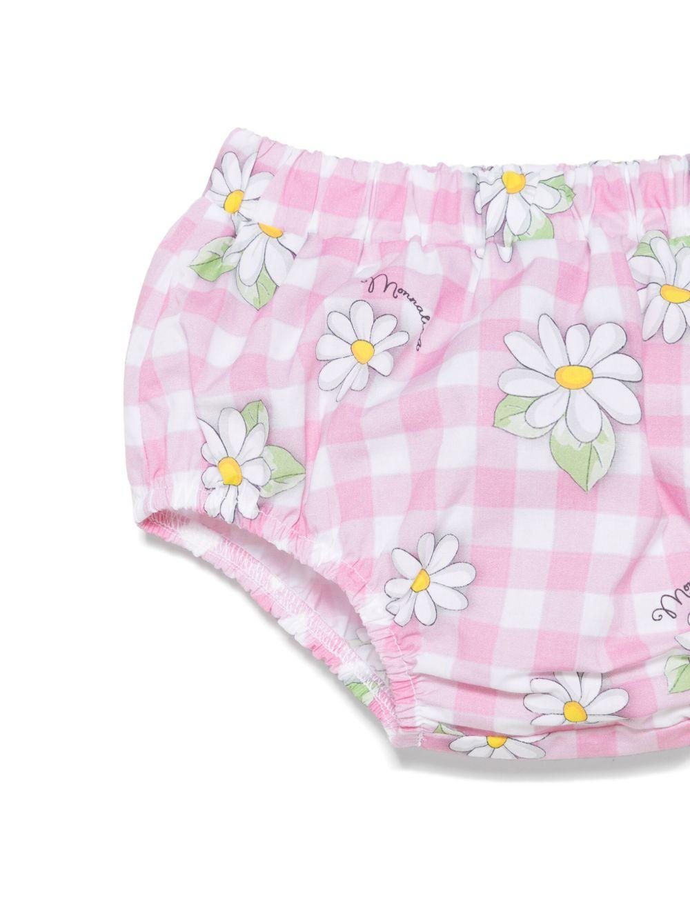 Abito per neonata Monnalisa rosa a quadretti - Rubino Kids