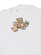Abito per neonata Moschino Kids bianco con stampa animali - Rubino Kids