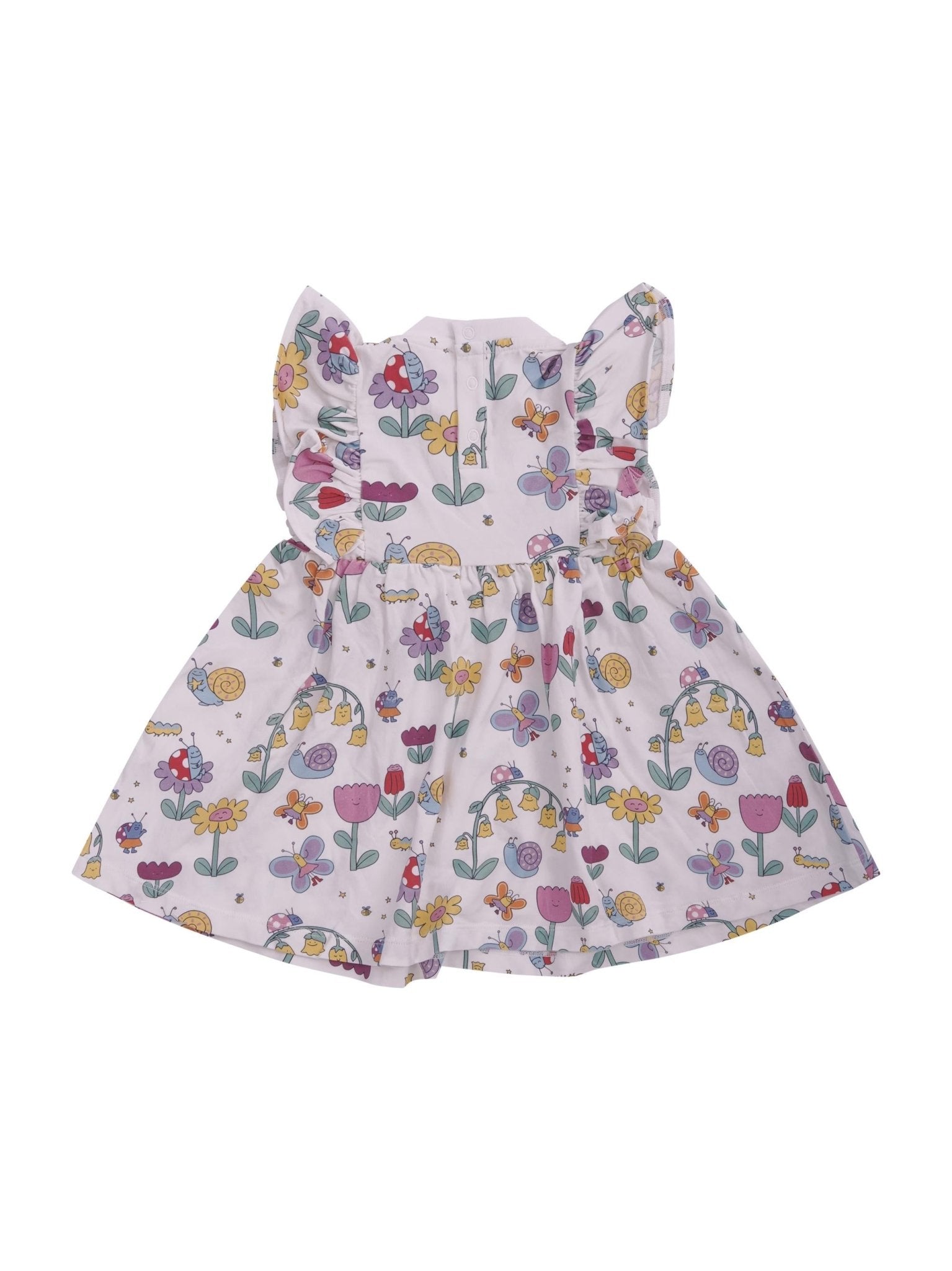 Abito per neonata Stella McCartney Kids bianco con stampa grafica all - over - Rubino Kids