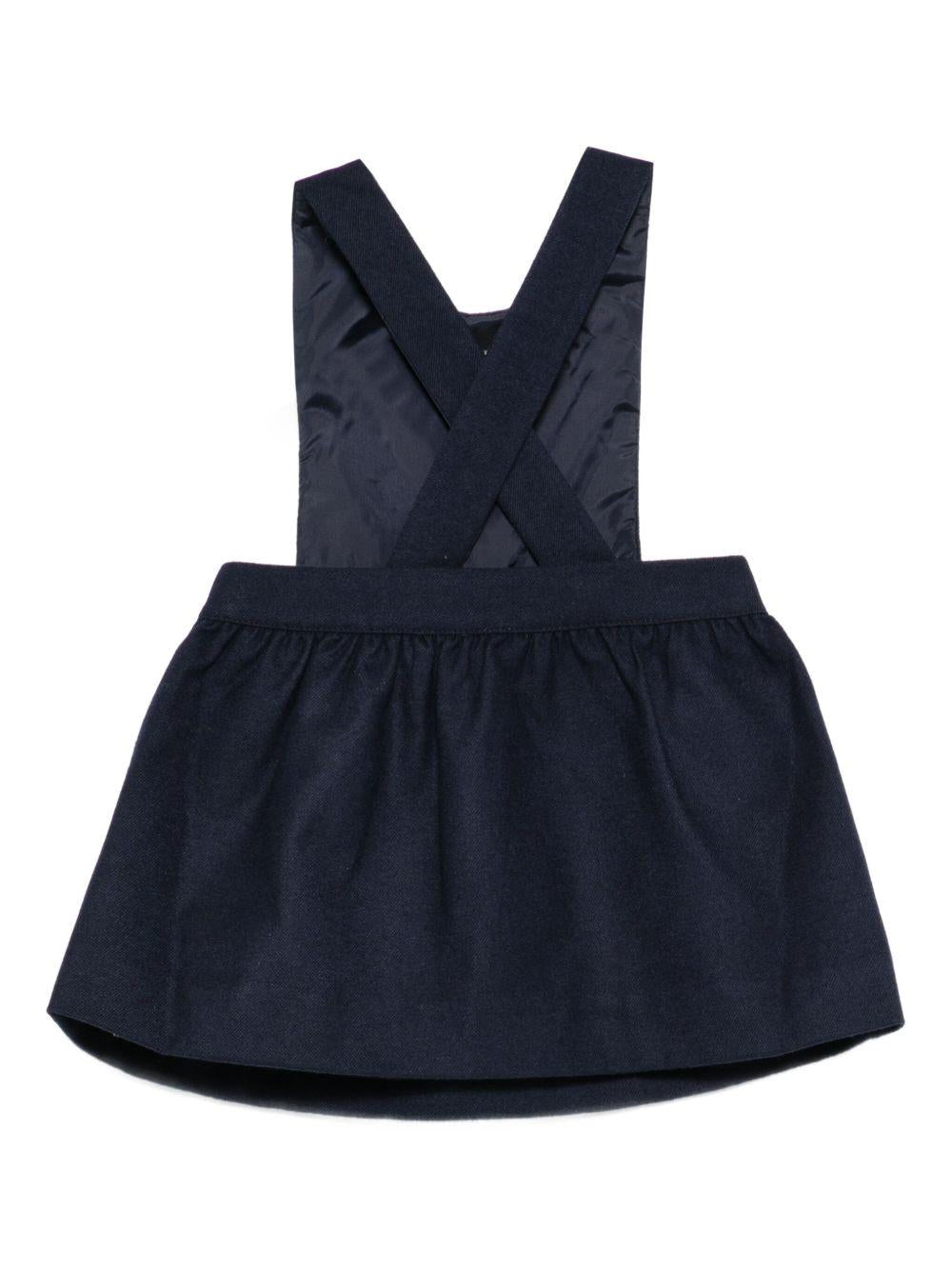 Abito per neonata Tartine Et Chocolate blu con ricami floreali - Rubino Kids