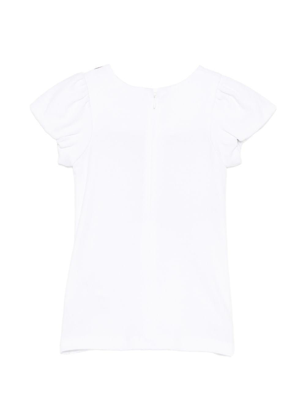 Abito per neonata The Marc Jacobs Kids bianco con maniche a ruches - Rubino Kids