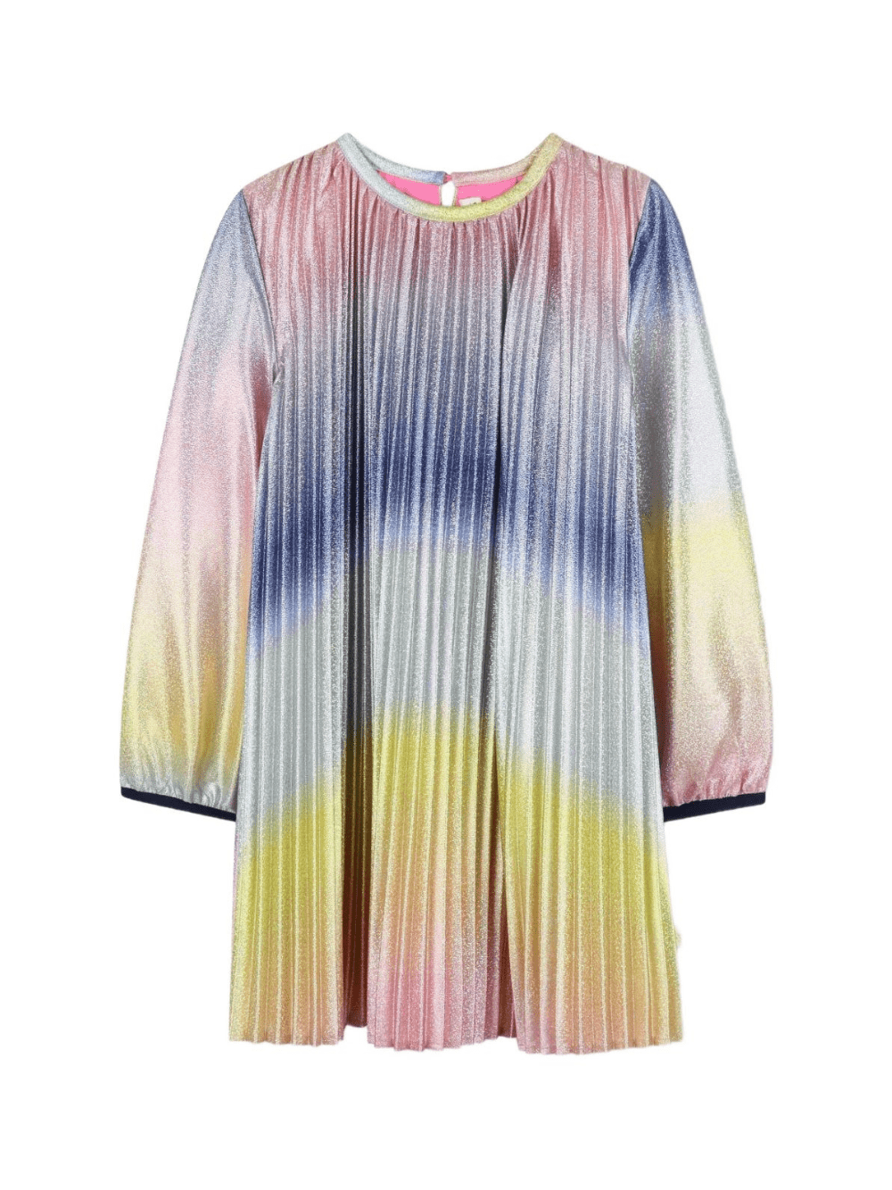 Abito plissettato per bambina Billieblush multicolore con effetto metallizzato - Rubino Kids