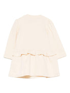 Abito ricamato per neonata Moschino Kids beige con volant - Rubino Kids