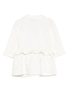 Abito ricamato per neonata Moschino Kids bianco con volant - Rubino Kids
