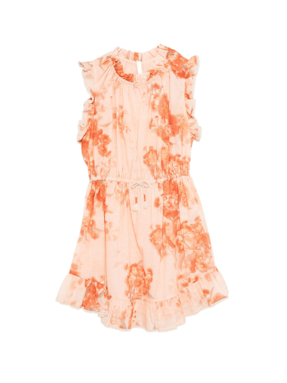 Abito Tallow per bambina ZIMMERMANN Kids arancione con stampa floreale - Rubino Kids