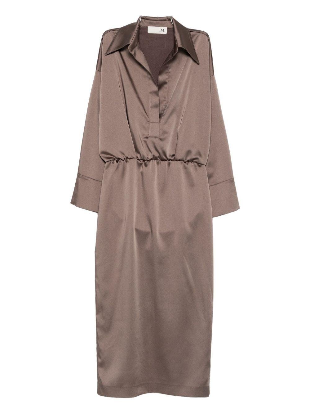 Abito Uriele per donna THE M marrone con colletto classico - Rubino Kids