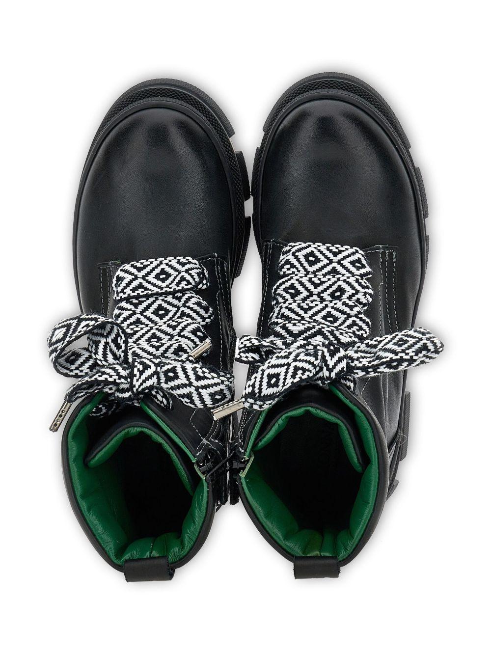 Anfibi per bambina Monnalisa neri con suola chunky - Rubino Kids