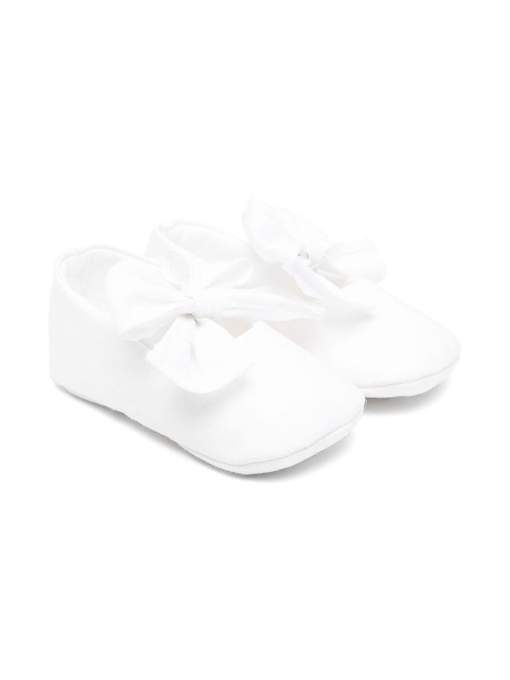 Ballerine con logo per neonato Il Gufo bianco con suola piatta - Rubino Kids