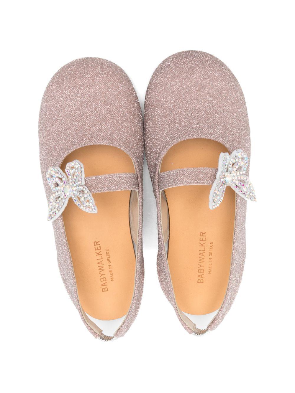 Ballerine per bambina BabyWalker rosa con cinturino posteriore - Rubino Kids