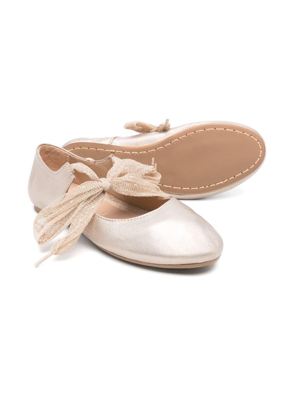 Ballerine per bambina eli1957 rosa Angelito Plumeti con chiusura frontale con fiocco - Rubino Kids