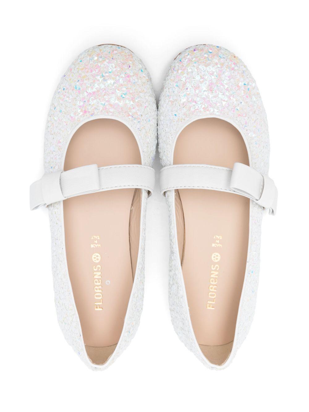 Ballerine per bambina Florens bianco con logo fiocco - Rubino Kids