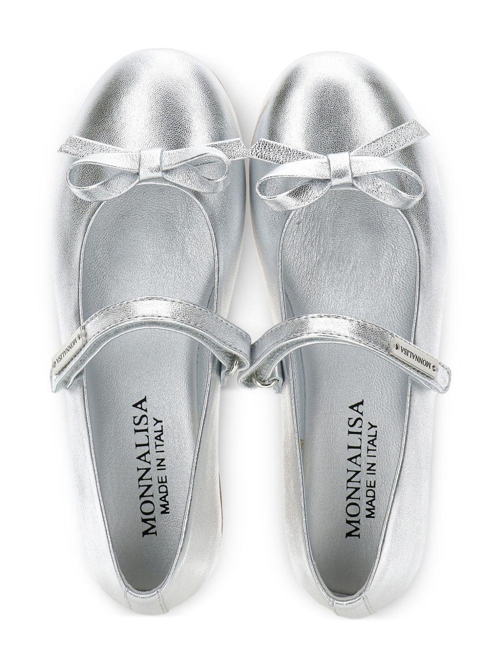 Ballerine per bambina Monnalisa color argento metalizzate - Rubino Kids