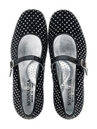 Ballerine per bambina Monnalisa nere con rifinitura con strass - Rubino Kids