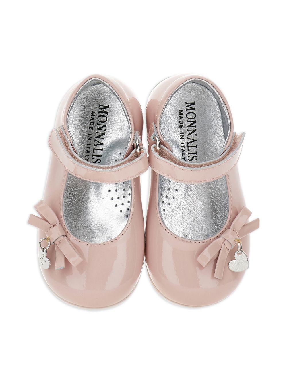 Ballerine per bambina Monnalisa rosa con dettaglio fiocco - Rubino Kids