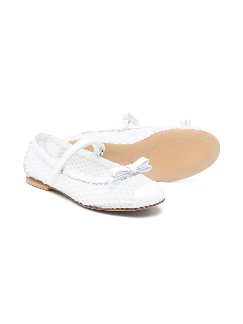 Ballerine per bambina MONTELPARE TRADITION bianco con strato a rete - Rubino Kids