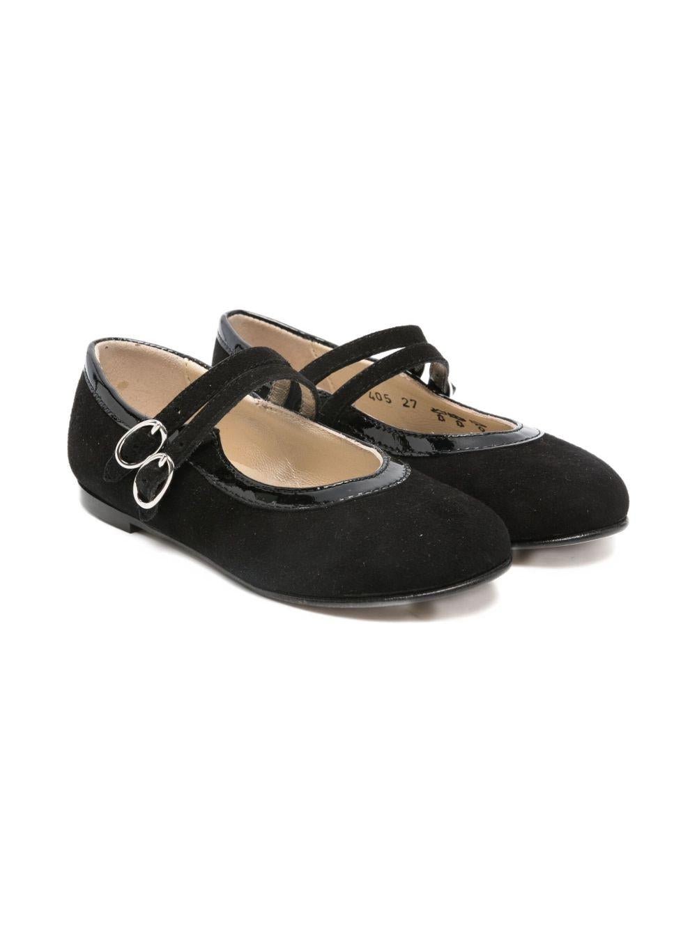 Ballerine per bambina Tartine Et Chocolat nero in pelle scamosciata - Rubino Kids