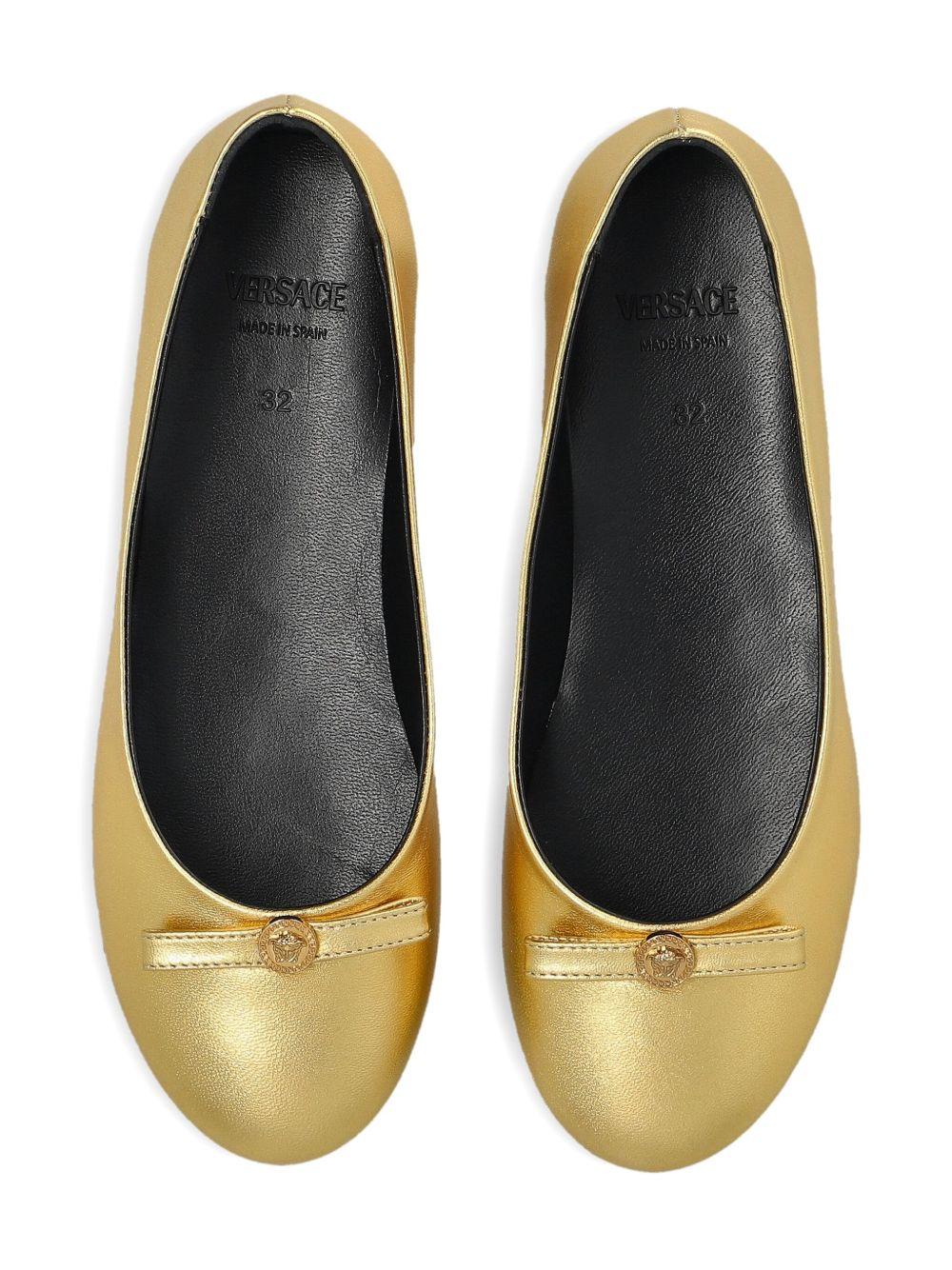 Ballerine per bambina Versace Kids color oro con fiocco - Rubino Kids