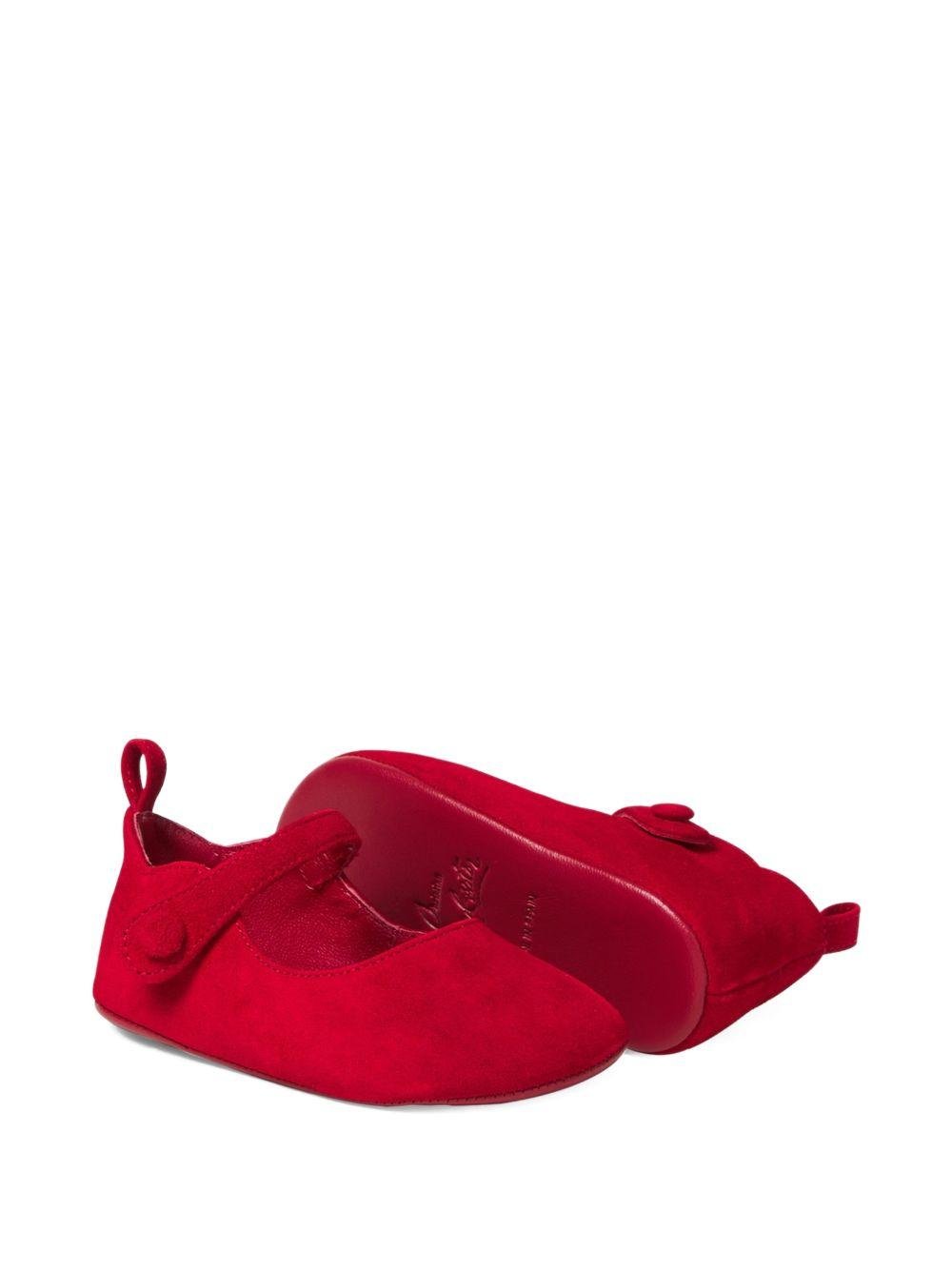 Ballerine primi passi per neonata Christian Louboutin Kids rosse con cinturino - Rubino Kids