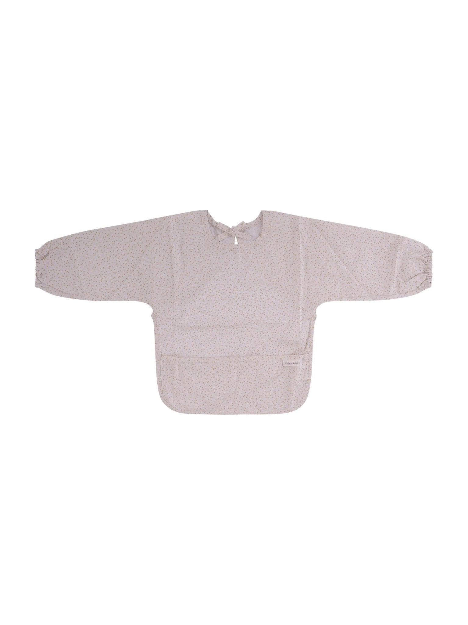 Bavaglino con maniche per neonati Avery Row beige con stampa margherite all - over - Rubino Kids