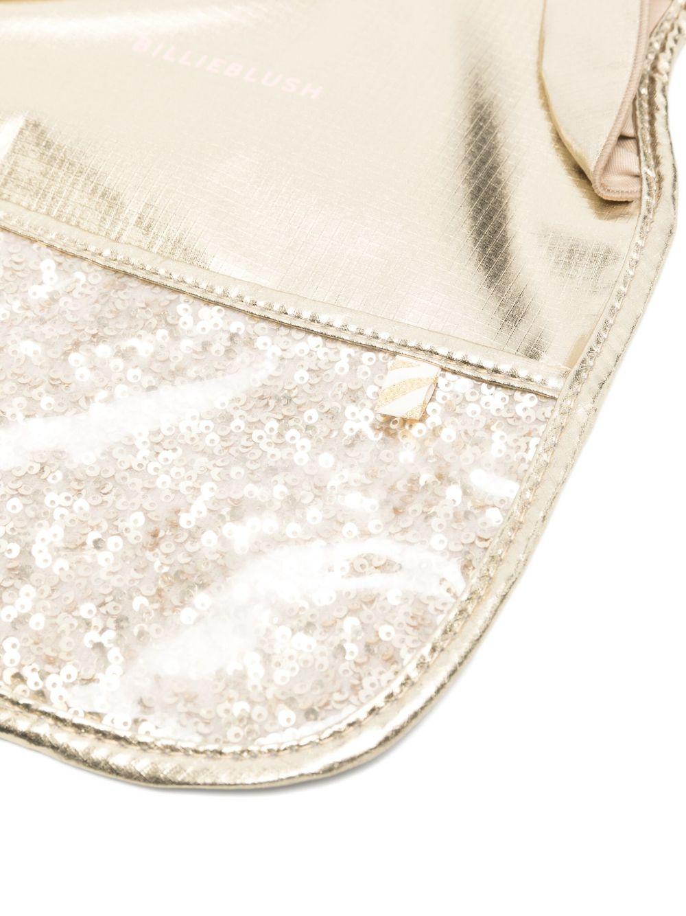 Bavaglino per neonata Billieblush oro con paillettes - Rubino Kids
