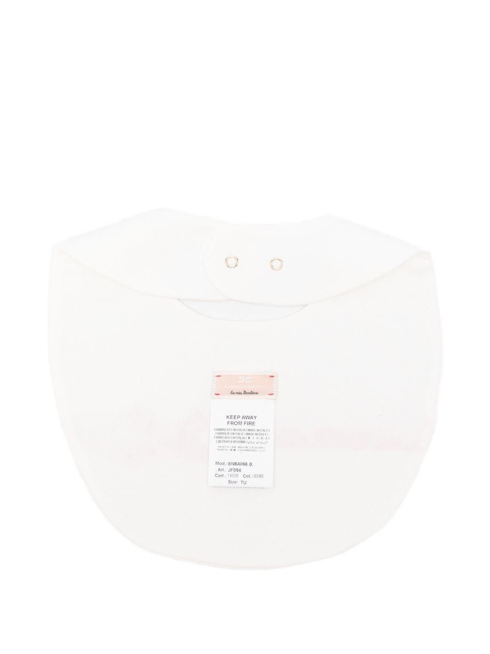 Bavaglino per neonata Elisabetta Franchi La Mia Bambina bianco con fiocco - Rubino Kids