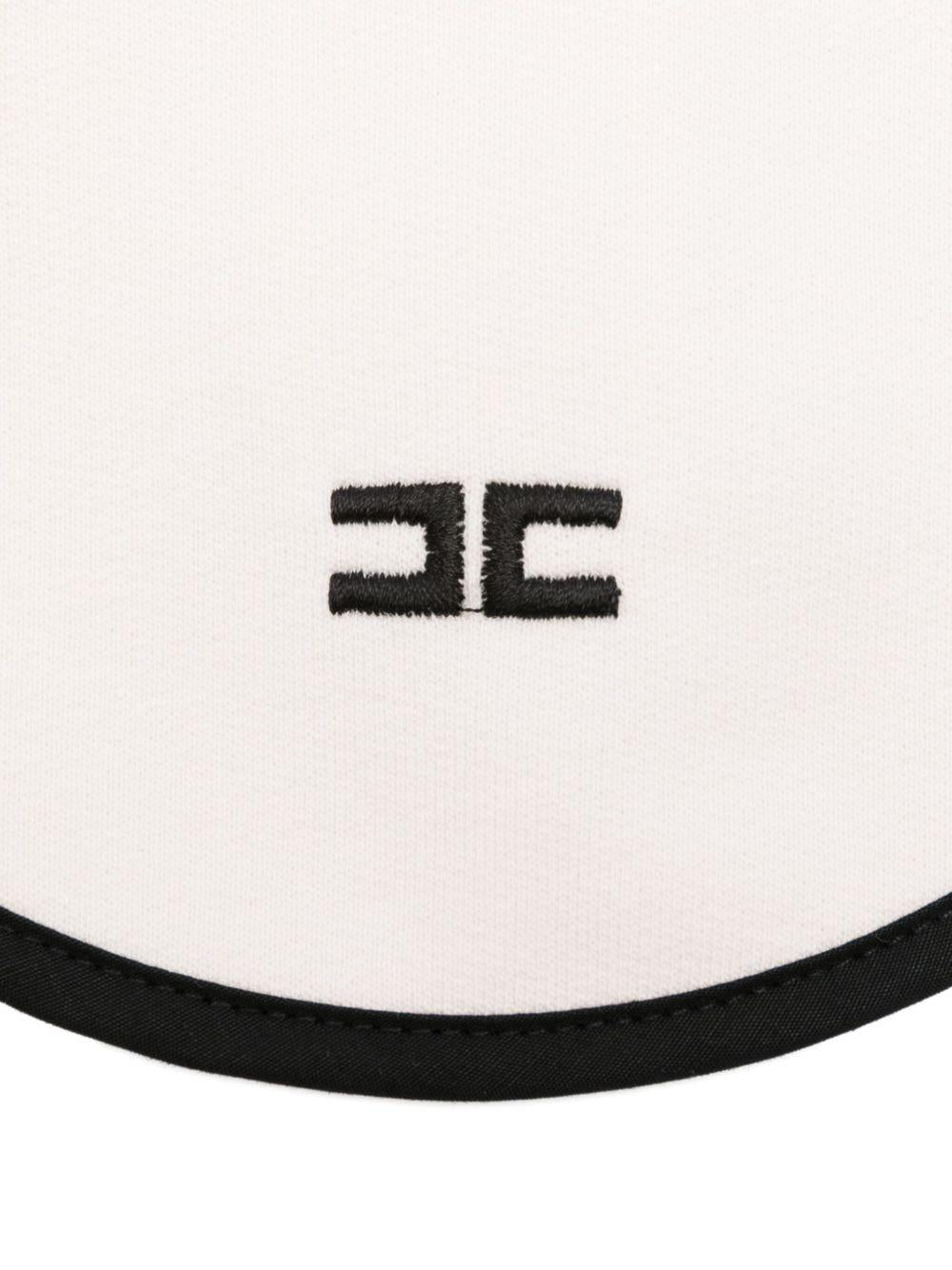 Bavaglino per neonata Elisabetta Franchi La Mia Bambina bianco con ricamo - Rubino Kids