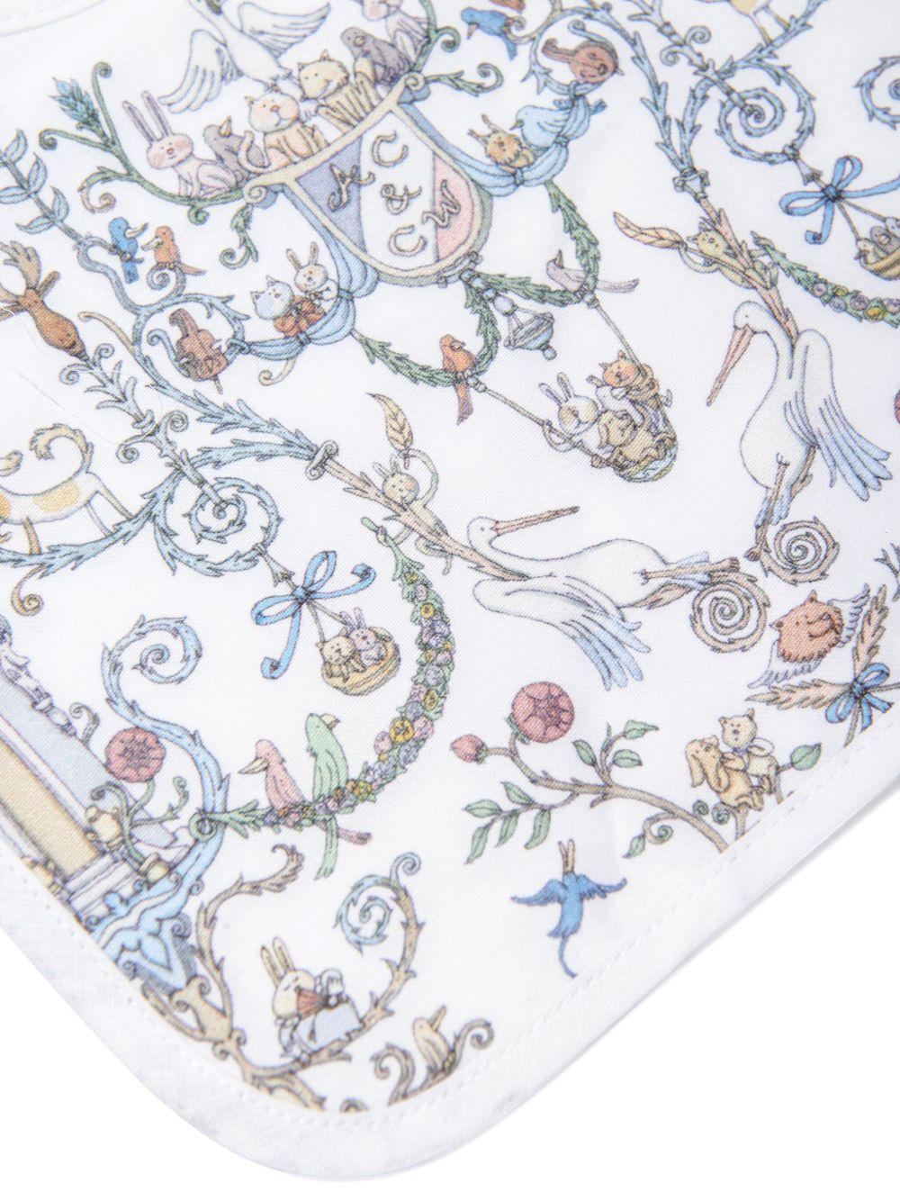 Bavaglino per neonati Atelier Choux bianco con stampa - Rubino Kids