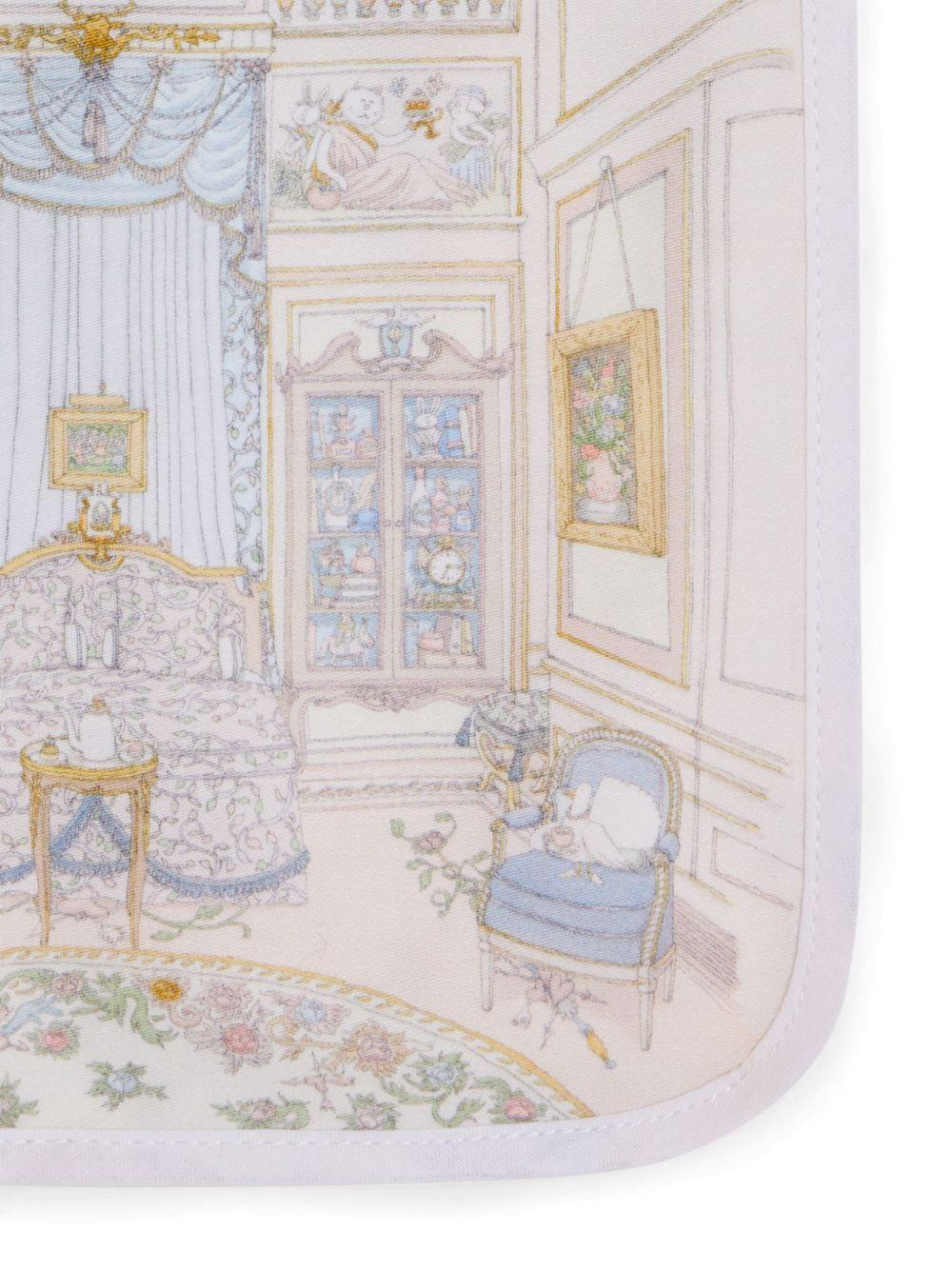 Bavaglino per neonati Atelier Choux bianco con stampa - Rubino Kids