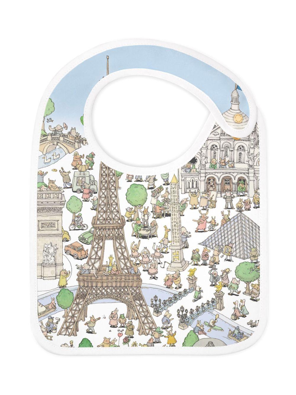 Bavaglino per neonati Atelier Choux multicolore con stampa Paris - Rubino Kids
