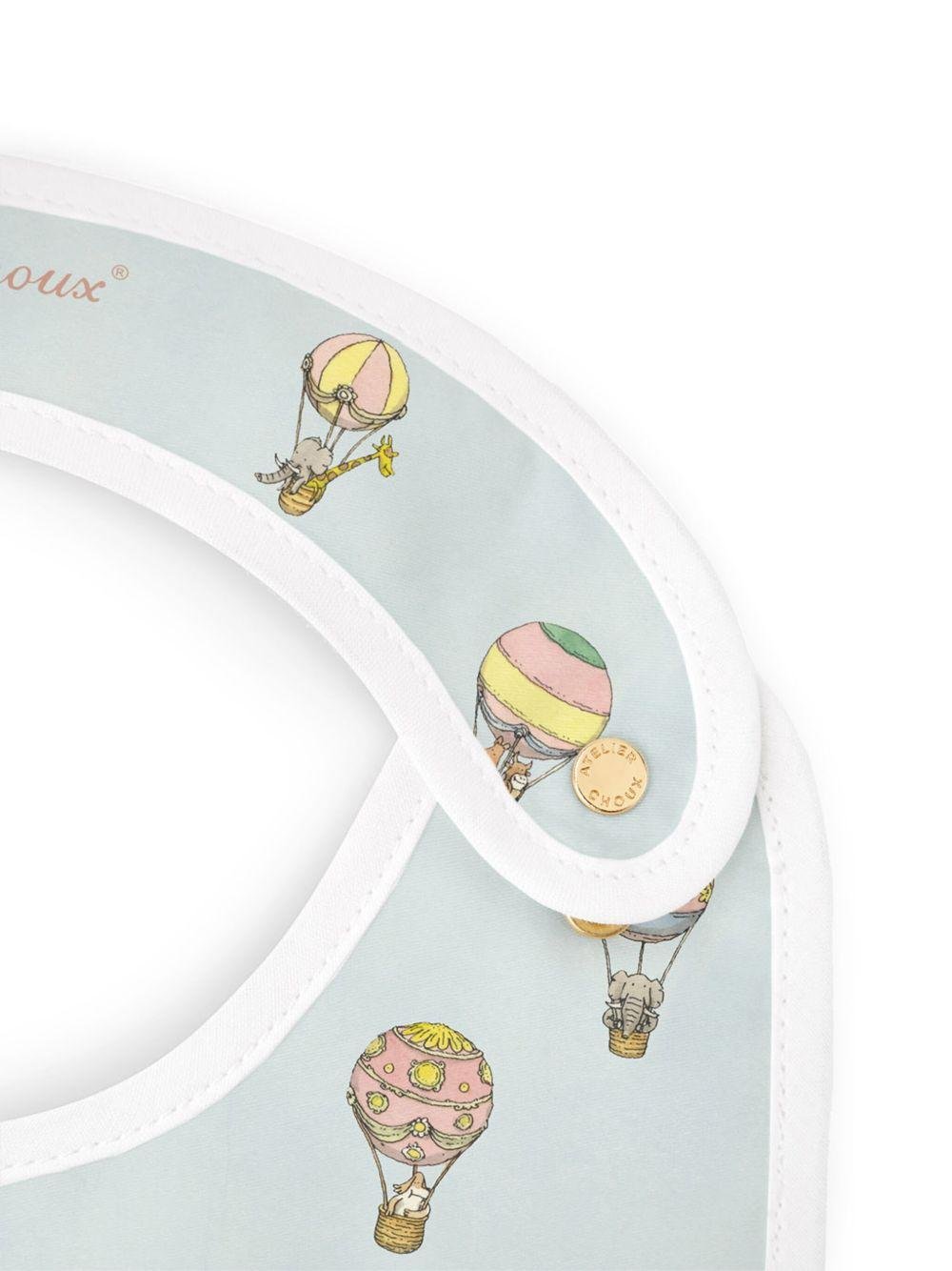 Bavaglino per neonati Atelier Choux verde con stampa - Rubino Kids