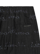 Bermuda con logo per neonato Dolce & Gabbana Kiids blu con tasca posteriore sagomata - Rubino Kids