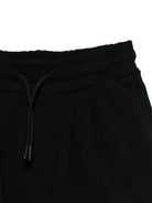 Bermuda per bambina MSGM Kids nero con applicazione posteriore con logo - Rubino Kids