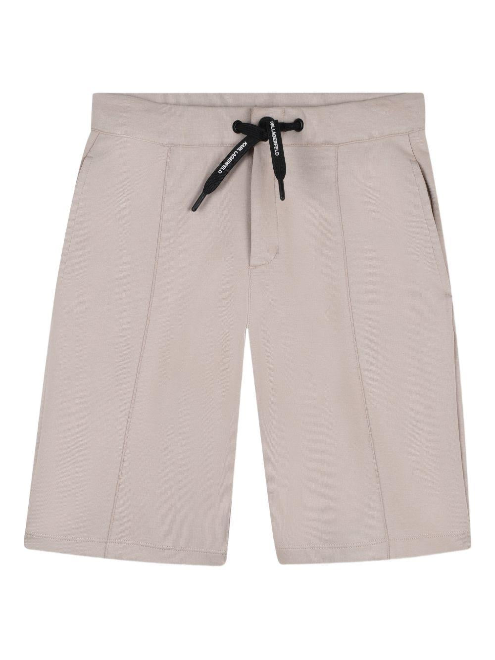 Bermuda per bambino Karl Lagerfeld Kids beige con coulisse - Rubino Kids