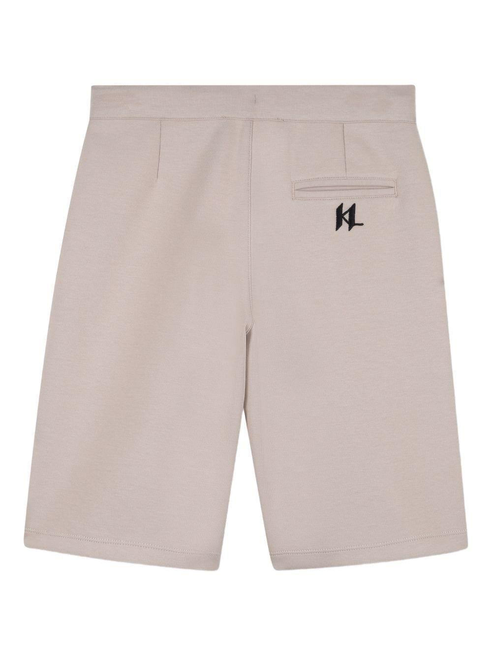 Bermuda per bambino Karl Lagerfeld Kids beige con coulisse - Rubino Kids