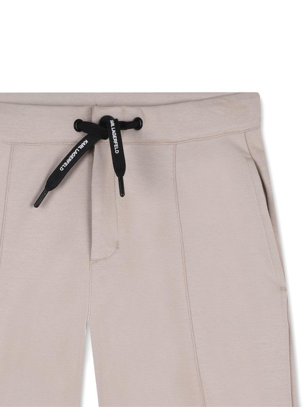 Bermuda per bambino Karl Lagerfeld Kids beige con coulisse - Rubino Kids