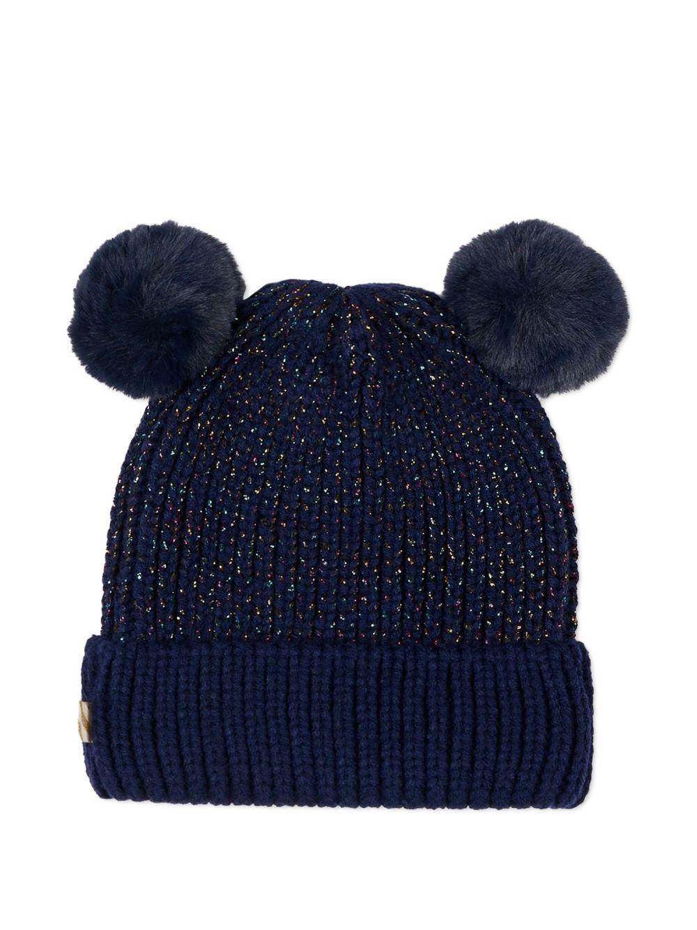 Berretto per bambina Billieblush blu con pompon - Rubino Kids