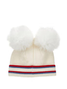 Berretto per bambina Monnalisa x Disney bianco con stampa Minnie Mouse - Rubino Kids