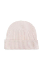 Berretto per bambina Palm Angels Kids rosa a coste con logo ricamato - Rubino Kids