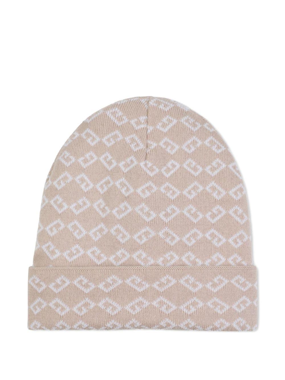 Berretto per bambini Givenchy Kids beige con logo ricamato - Rubino Kids