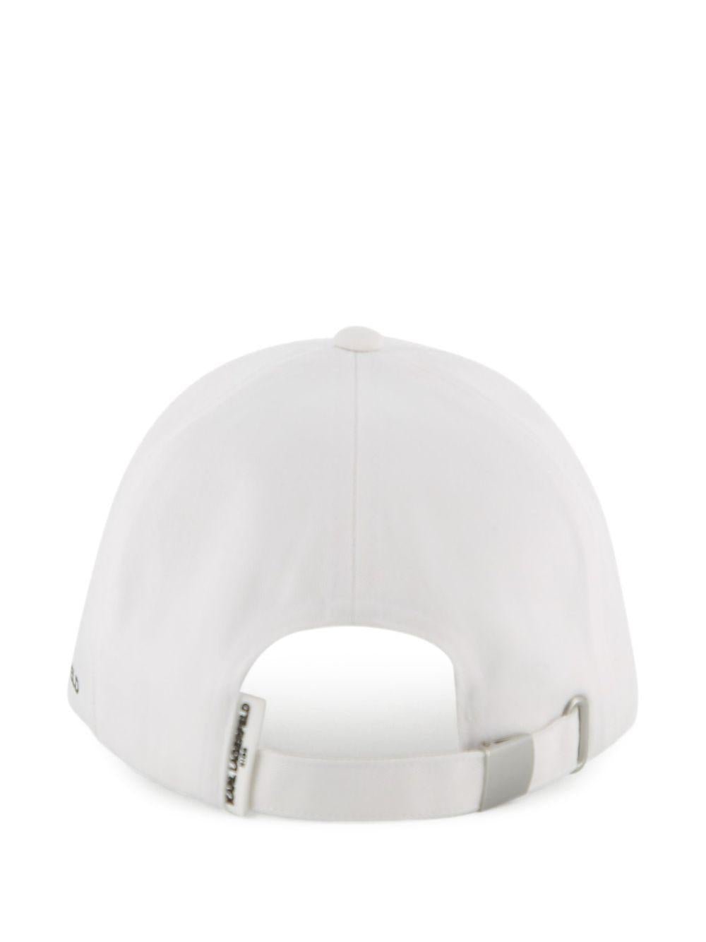 Berretto per bambini Karl Lagerfeld Kids bianco con dettaglio gatto - Rubino Kids