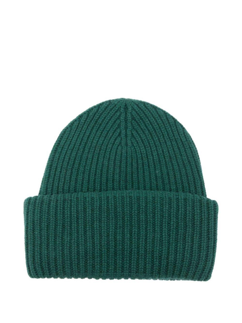 Berretto per bambini MC2 Saint Barth Kids verde con toppa con logo - Rubino Kids