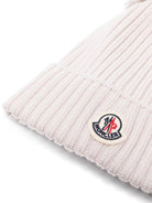 Berretto per bambini Moncler Enfant beige con applicazione - Rubino Kids